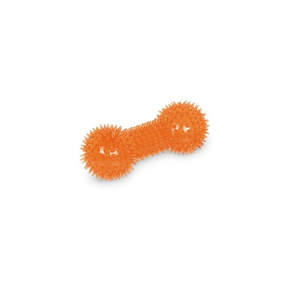 Nobby TPR Spiky Dumbbell 15 cm pomarańczowy
