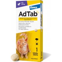 AdTab 12 mg x 1 tabletki do rozgryzania i żucia dla kotów 0,5-2 kg