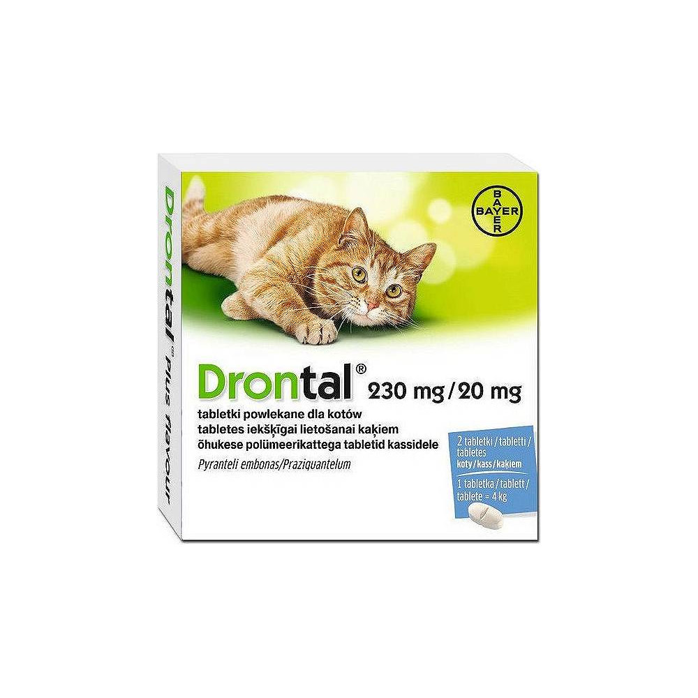 Drontal dla kotów 2 tabletki na odrobaczanie