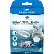 FRANCODEX Obroża antystresowa z kocimiętką dla kotów i kociąt, 35 cm