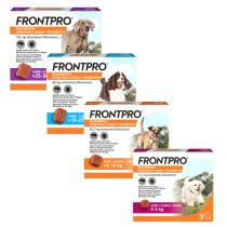 Frontpro dla psa XL x 3 sztuki dla psów o wadze 25-50kg tabletki na pchły i kleszcze