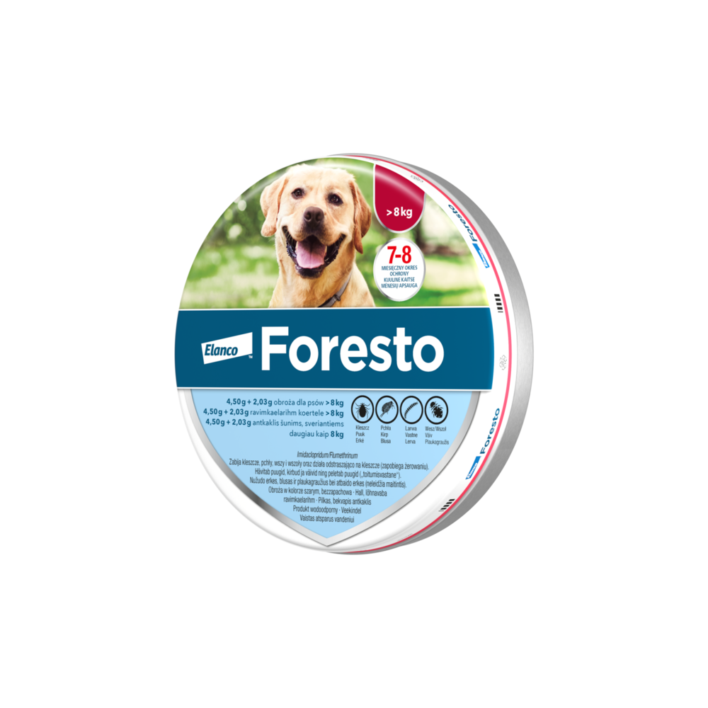 Foresto obroża przeciw pchłom i kleszczom duża 70cm dla psów + gratis