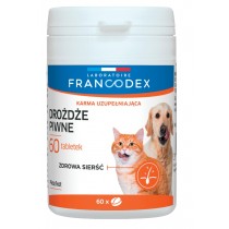 FRANCODEX PL Drożdże piwne dla psów i kotów 60 tabletek