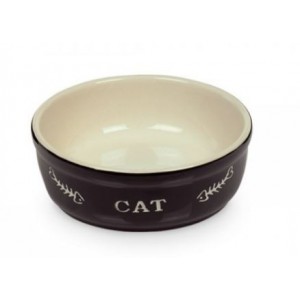NOBBY Miska ceramiczna CAT 13,5x5cm czarna