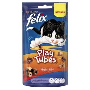 Felix Play Tubes kurczak i wątróbka 50g przysmak dla kotów