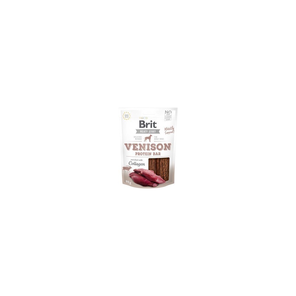 BRIT jerky venison protein bar 80g dziczyzna z kolagenem
